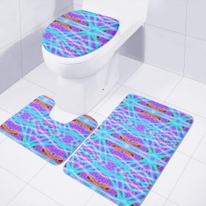 Blue Webs Toilet Three Pieces Set