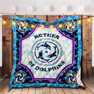 Mother Of Dolphins 3D Customized Quilt Blanket